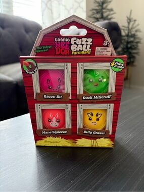 NeeDoh Teenie Fuzz Ball Farmyard 4-Pack